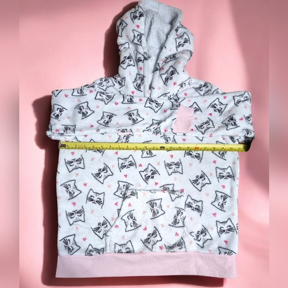 Pillow Talk Cat 2-Piece Cozy Fleece Pajama Set Hooded Top & Bottoms Ladies Sz M - Picture 12 of 12